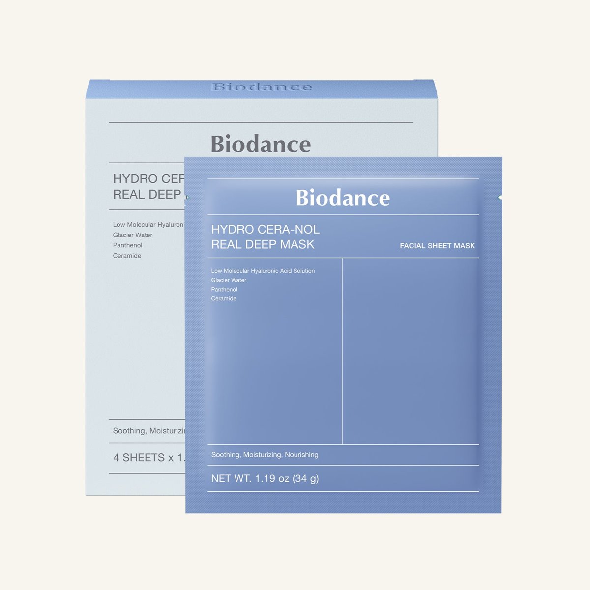 BIODANCE Hydro Cera-nol Real Deep Mask box, 4 sheets